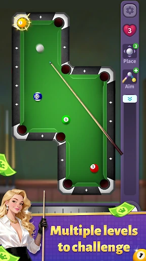 Gameplay screenshot 2 from Neon Pool Charm - Casual game